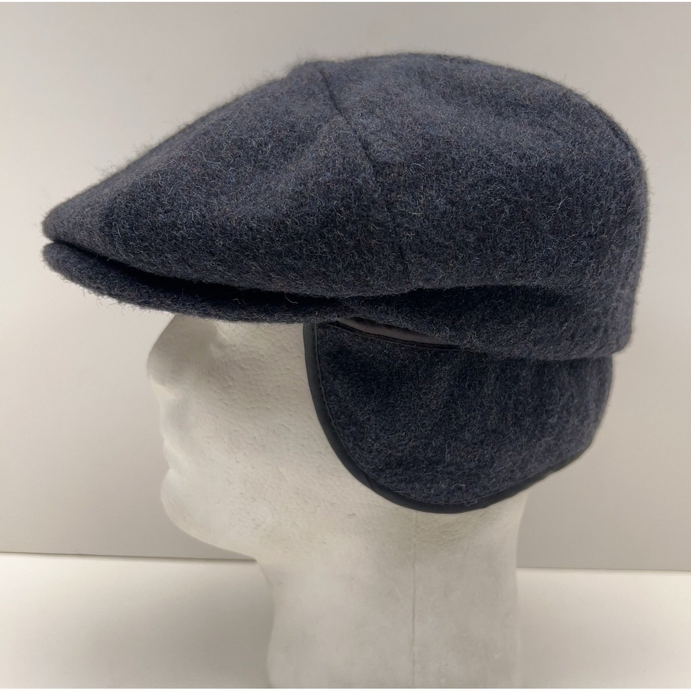 Lake Of The Isles Wool Trapper Hat Thinsulate Fleece Gray Ear Flaps Mens Medium